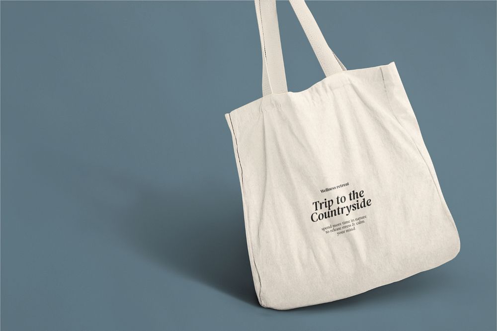 Editable tote bag mockup, eco-product design