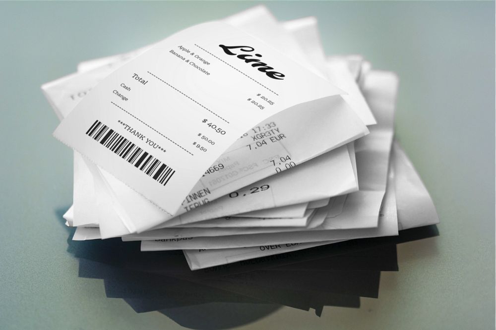 Receipt paper  editable mockup