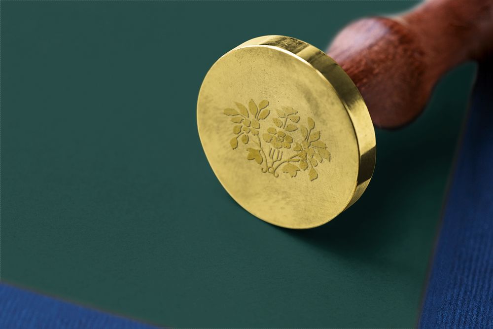 Wax seal stamp editable mockup | Premium Mockup Generator - rawpixel