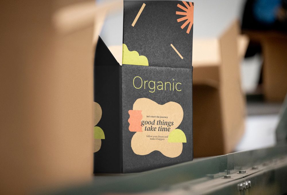 Product box  editable mockup, realistic packaging