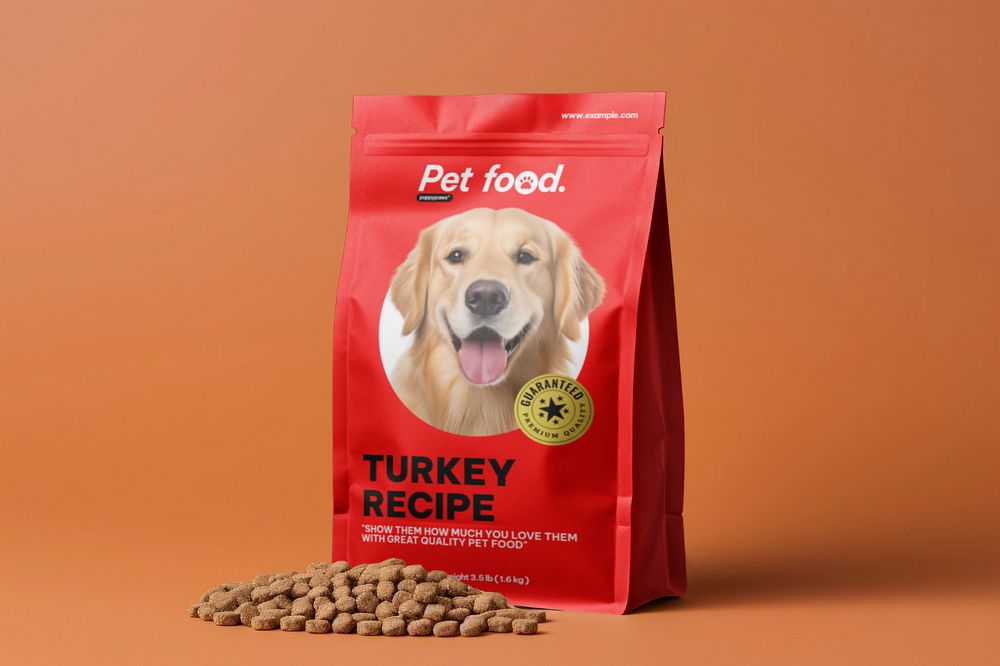 Dog food bag  editable mockup 