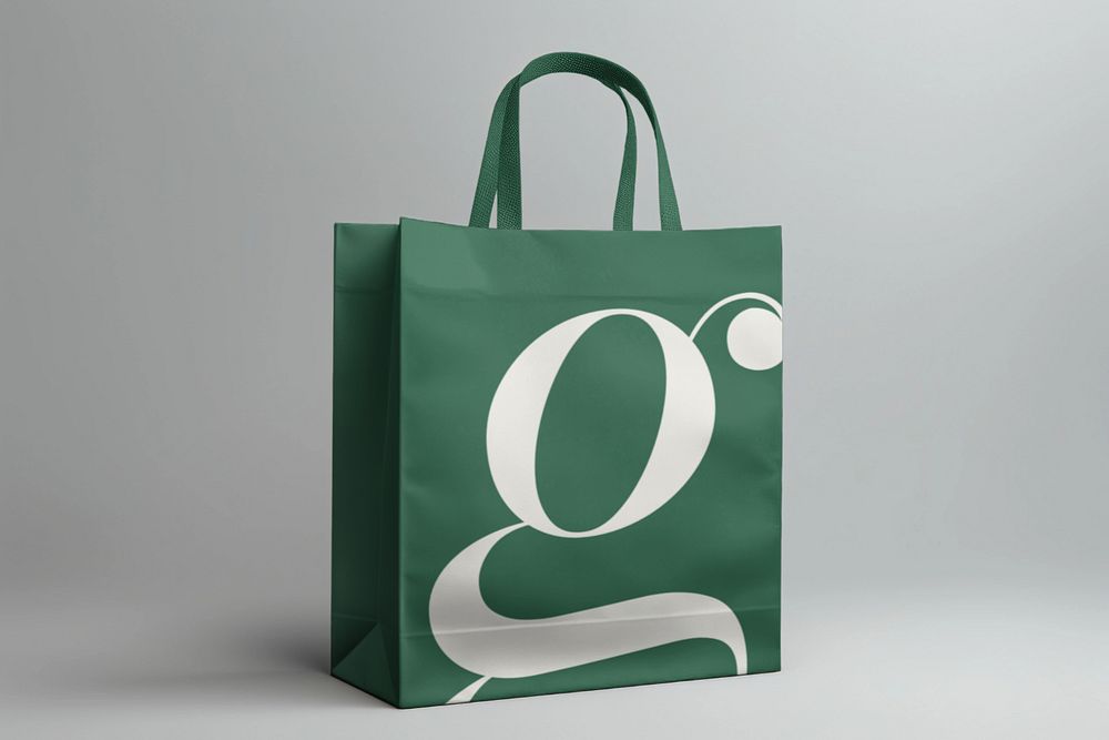 Paper shopping bag  editable mockup