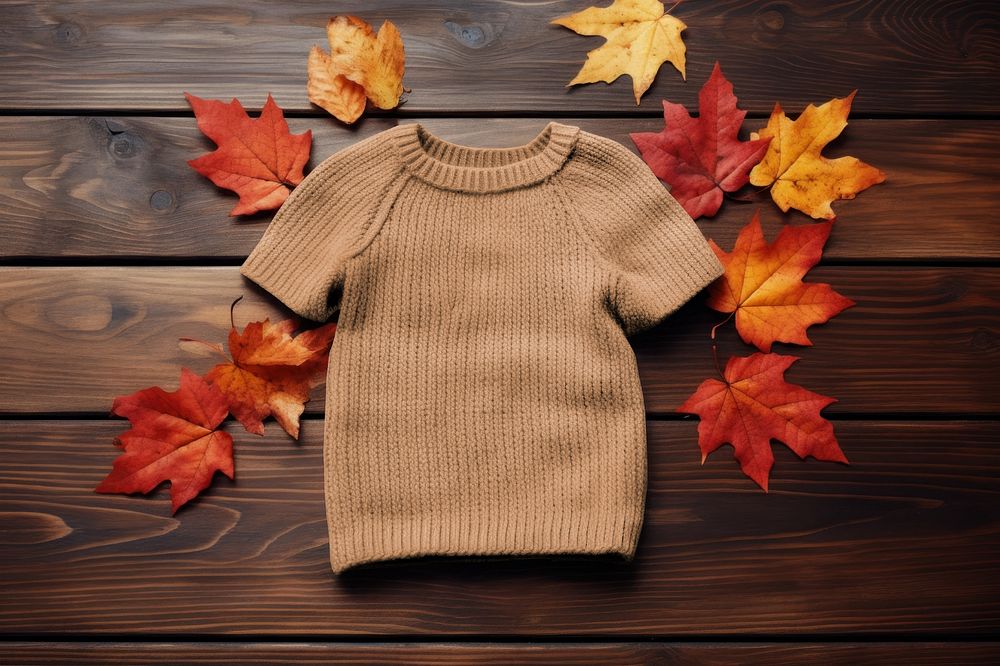 Baby knitted sweater  editable mockup, kids clothing 