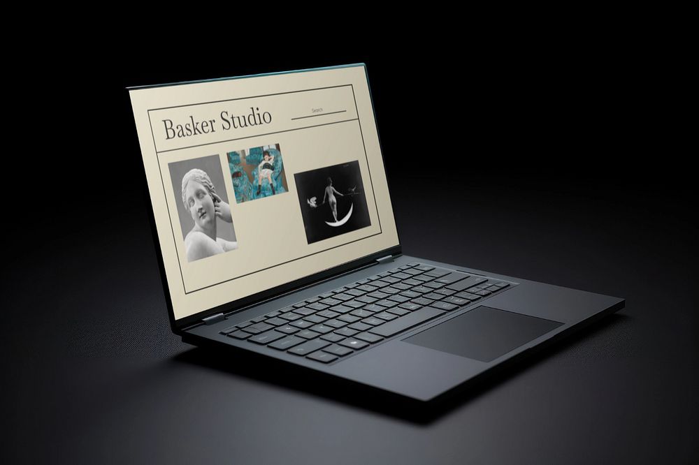 Laptop screen  editable mockup, realistic digital device 