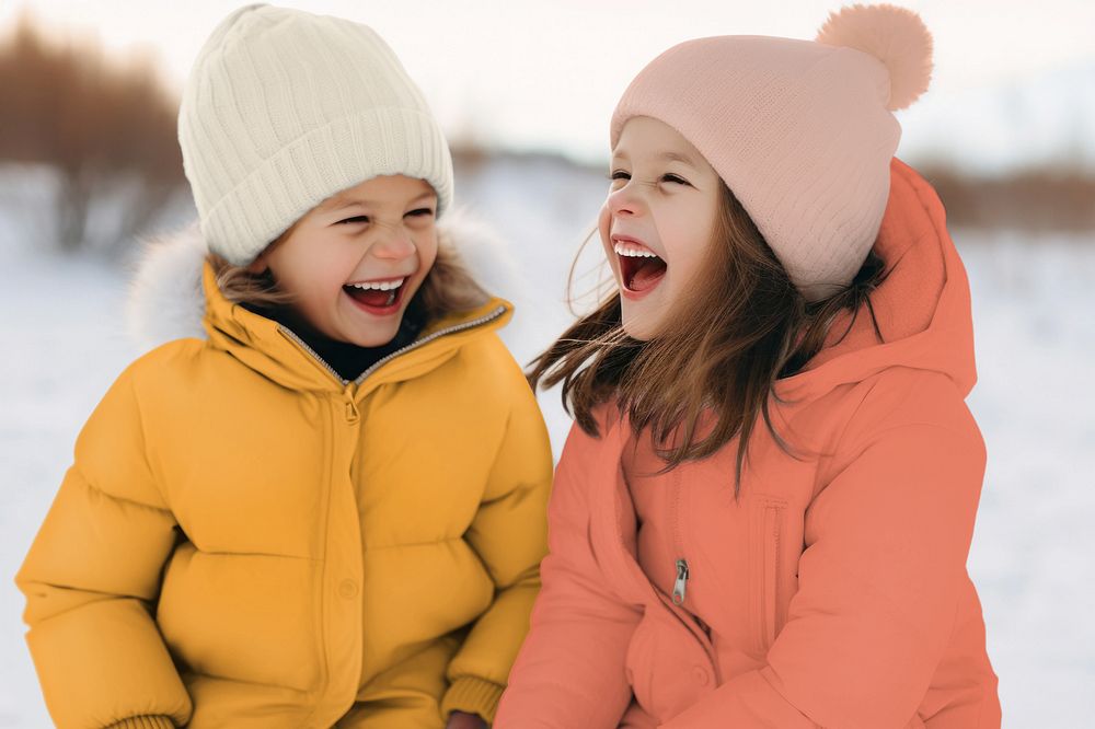 Kids puffer jacket  editable mockup, winter apparel 