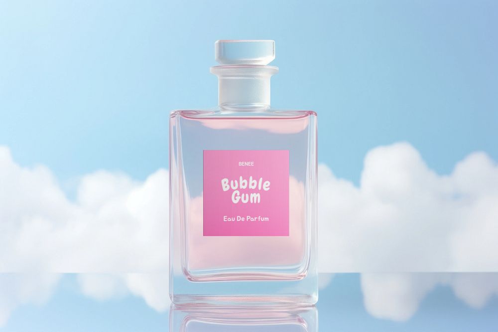 Perfume bottle  editable mockup, fragrance 