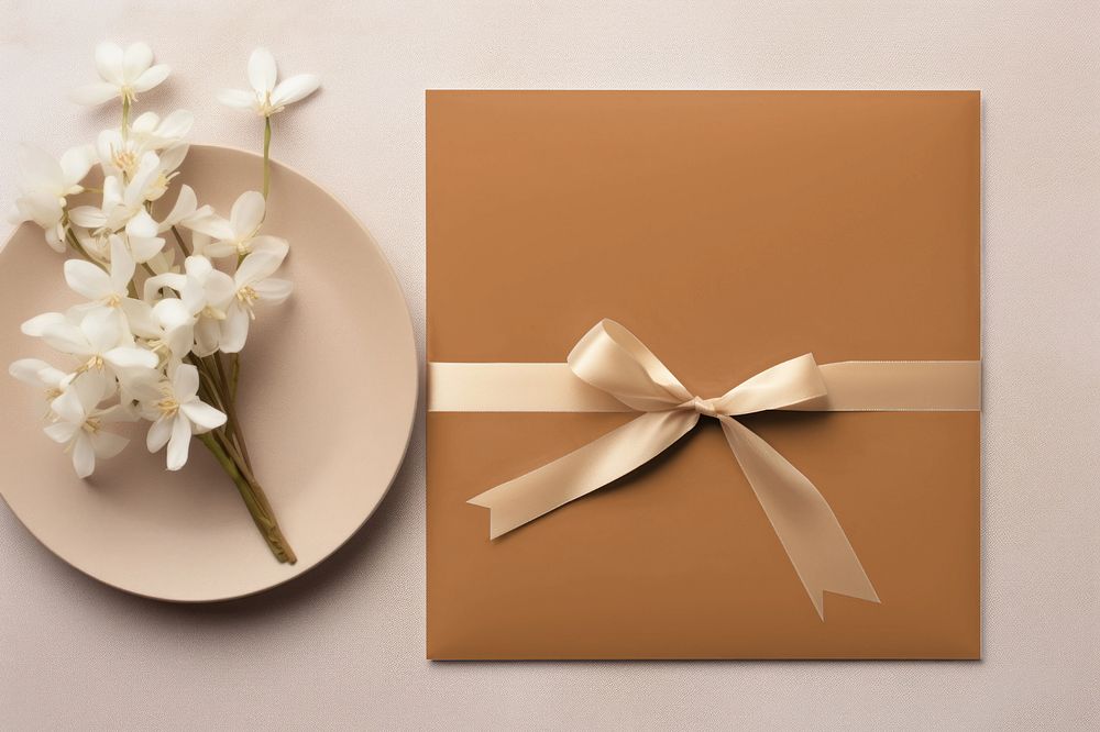 Aesthetic gift box  editable mockup 