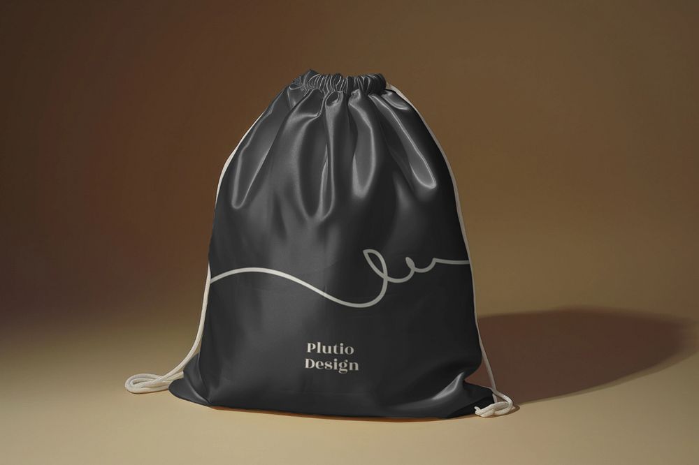 Drawstring bag editable mockup