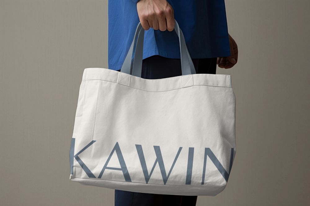 Canvas tote bag editable mockup