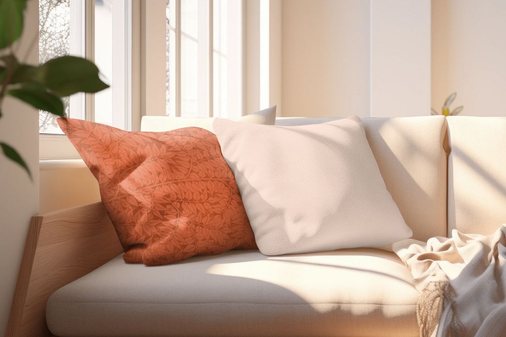 Cushion pillow case editable mockup