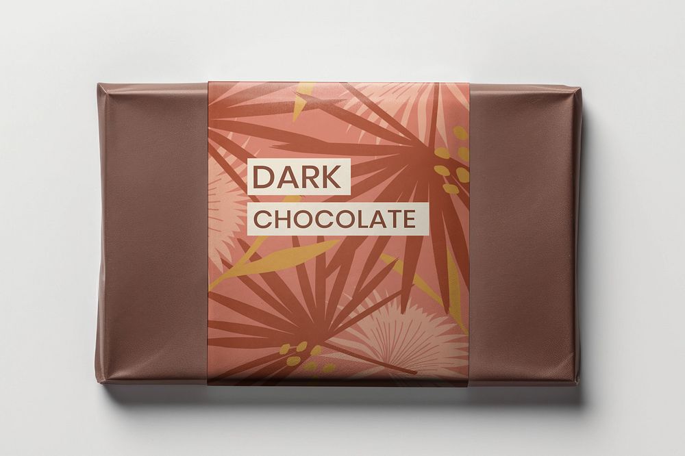 Chocolate box editable mockup, product packaging