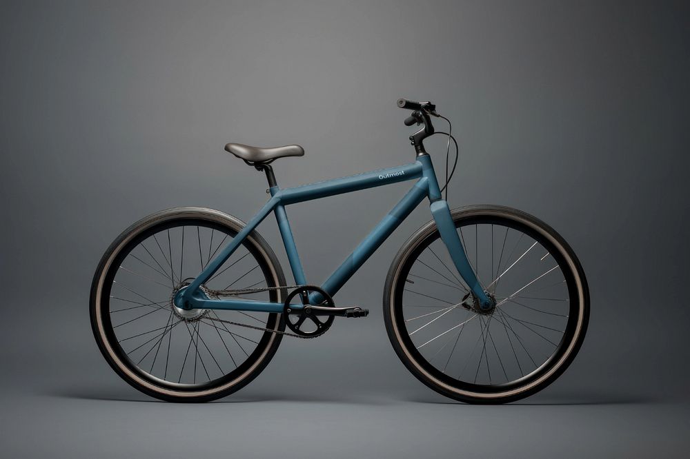 Bicycle editable mockup, realistic vehicle