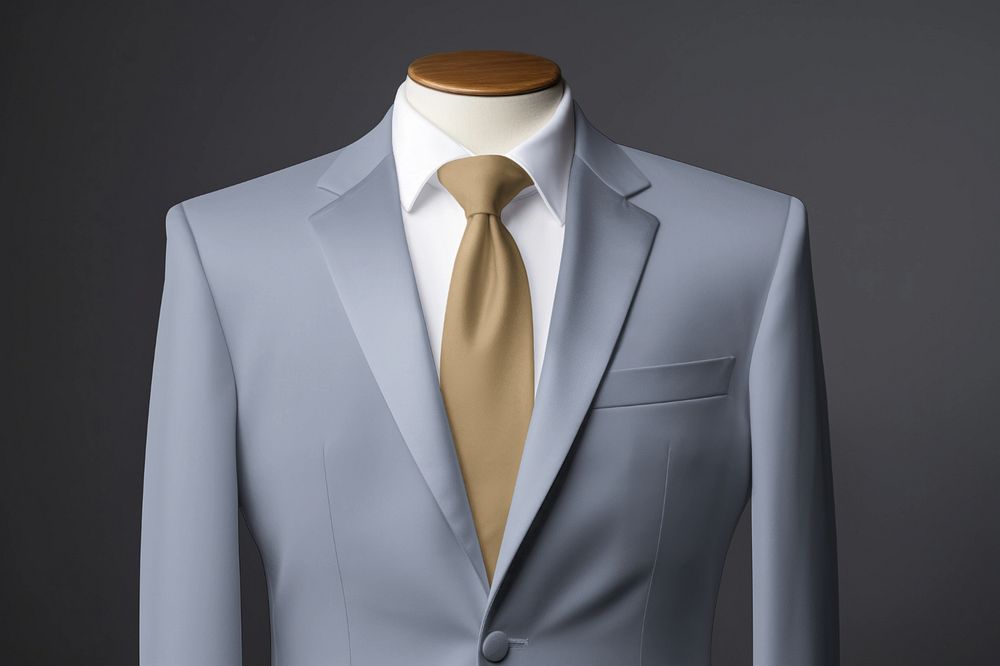 Men's suit and tie editable mockup, apparel