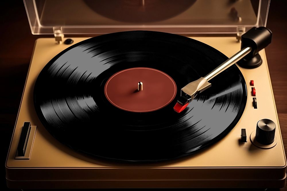 Vinyl record editable mockup