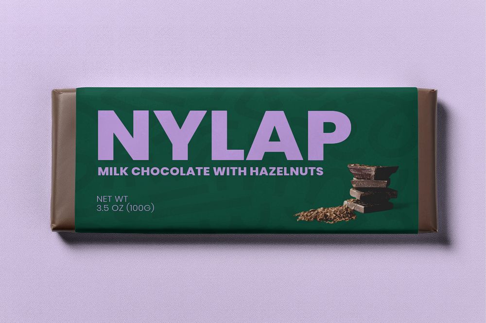 Chocolate bar  editable mockup 