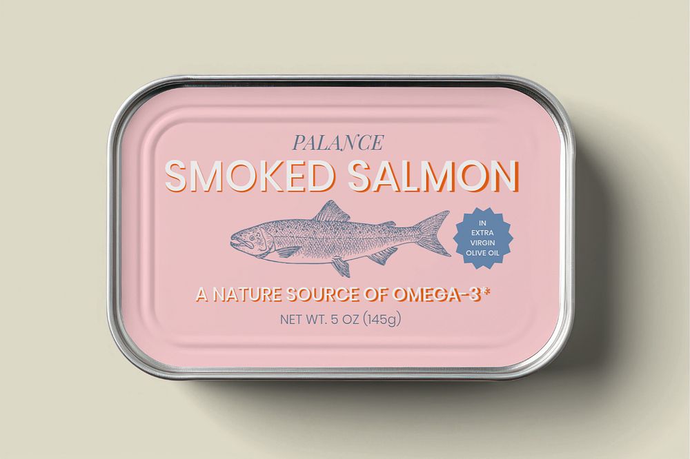 Flat tin  editable mockup, container