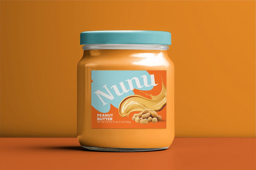 Peanut butter jar  editable mockup 