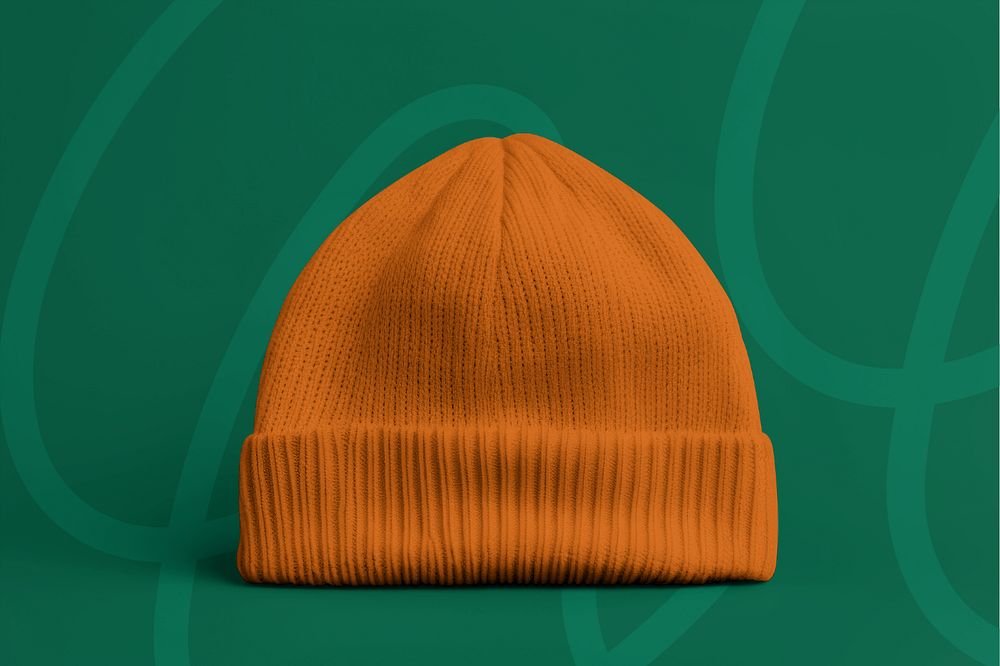 Winter beanie  editable mockup, fashion design 