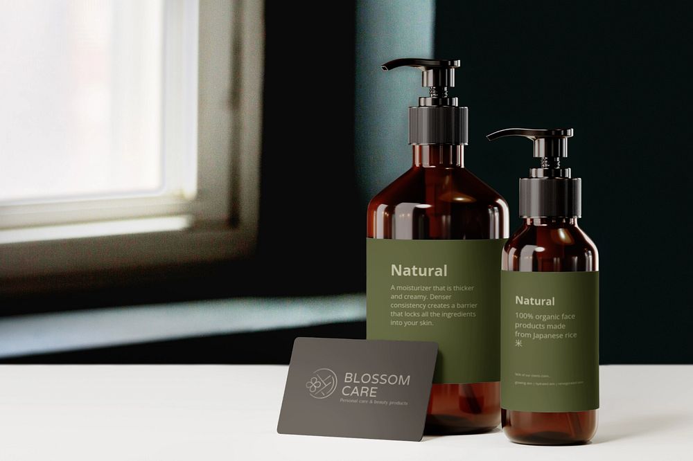 Spa product packaging mockup, editable design