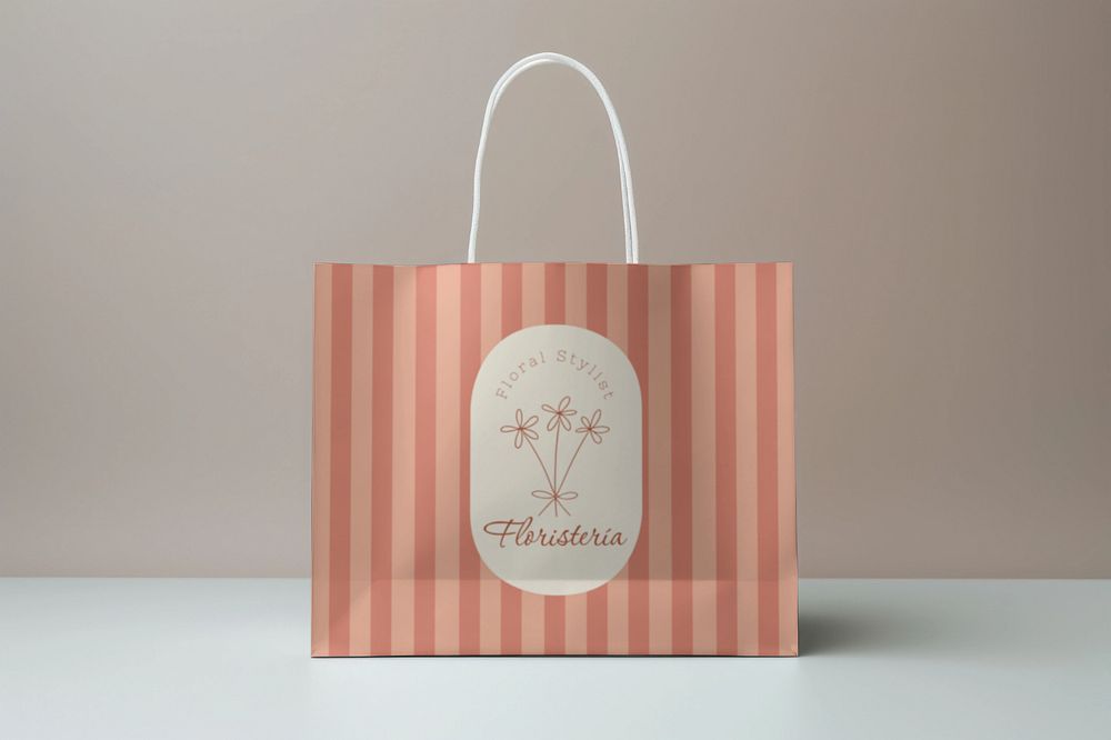 Shopping bag  editable mockup, packaging 