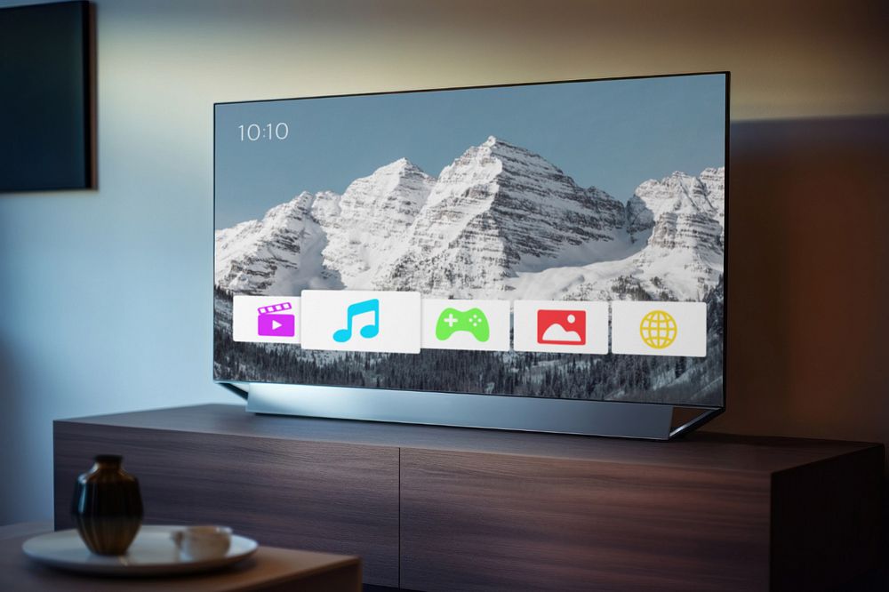 Smart TV screen  editable mockup 