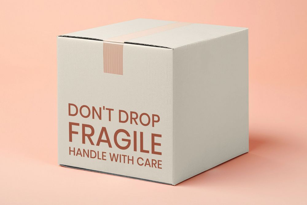 Cardboard box  editable mockup, packaging 