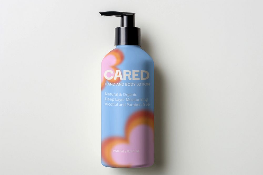 Lotion pump bottle  editable mockup, product packaging 