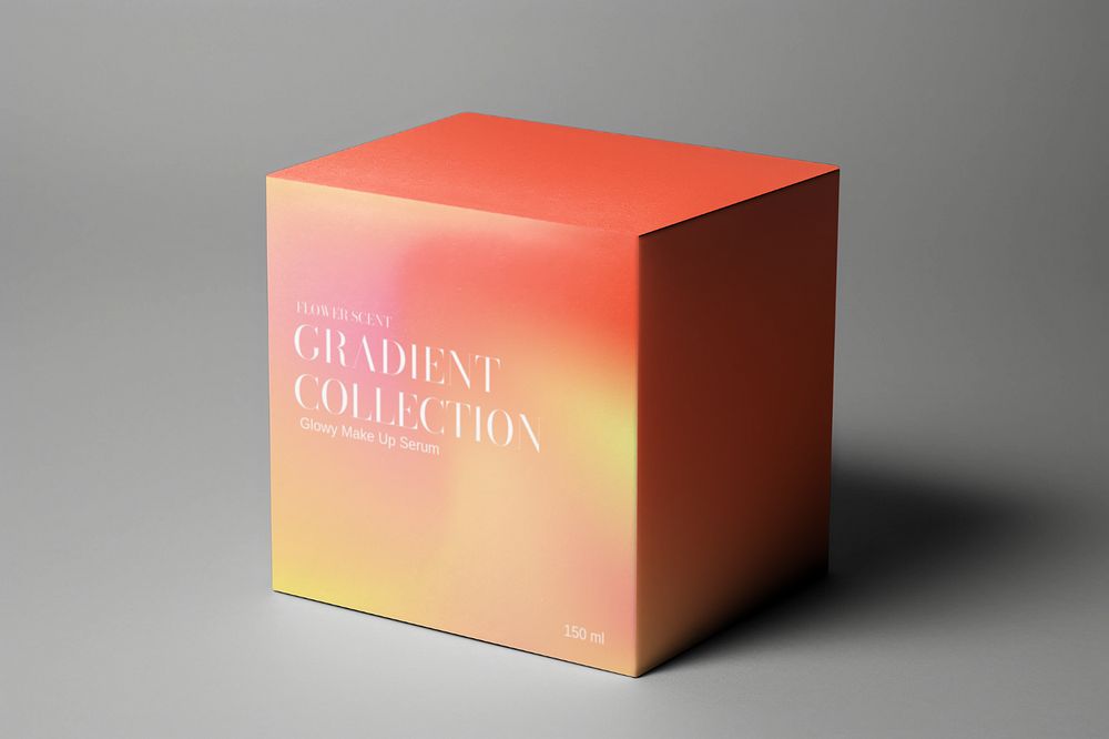 Scented candle box  editable mockup, packaging 