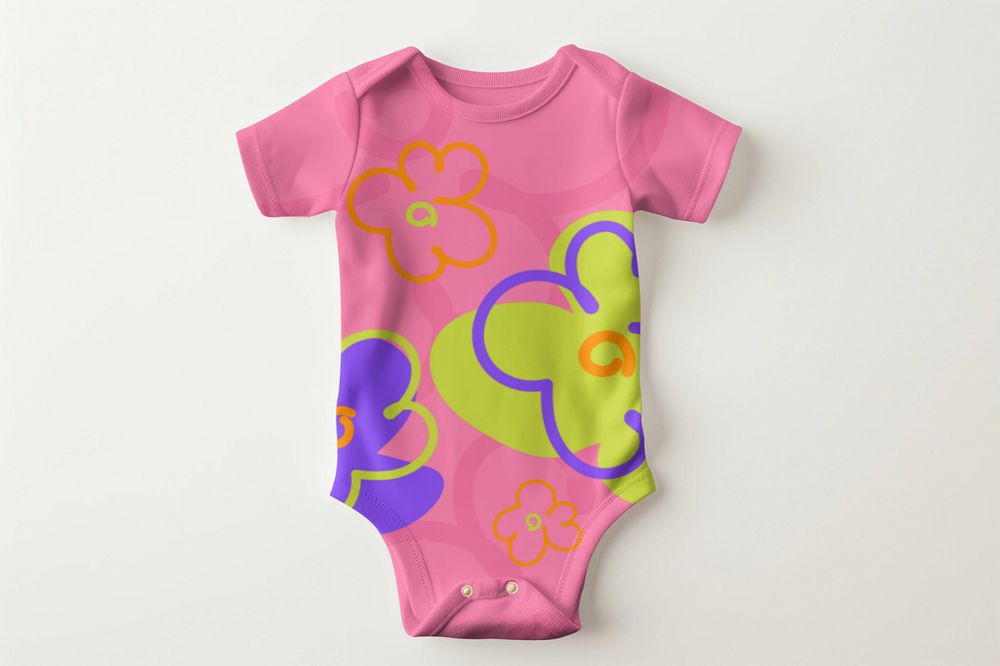 Toddler's onesie  editable mockup, fashion design 