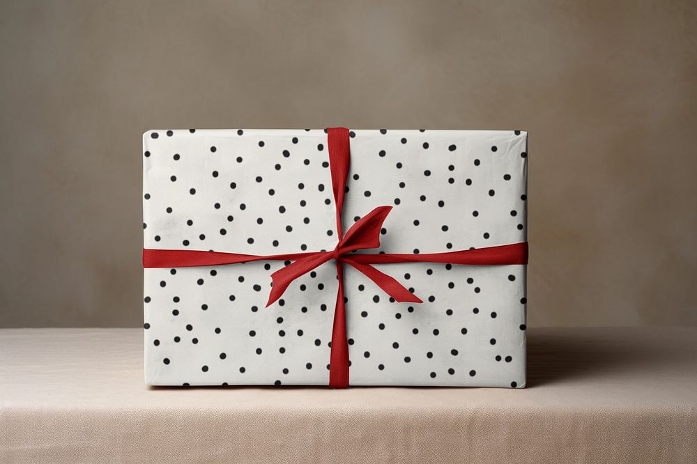 Christmas gift box  editable mockup, packaging 