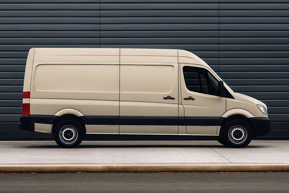 Van vehicle  editable mockup 