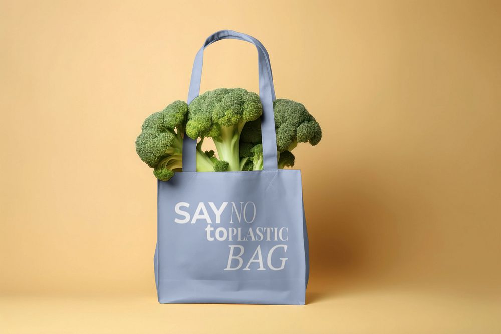 Grocery bag  editable mockup, packaging 