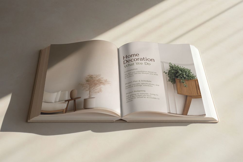 Book pages  editable mockup, realistic publishing 