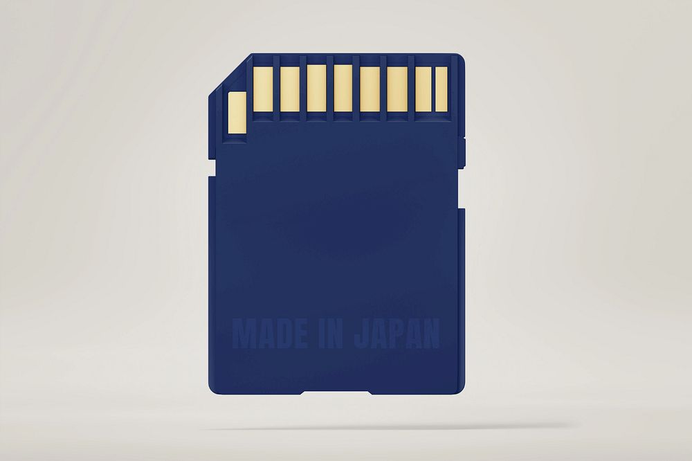 Memory card editable mockup, digital product design