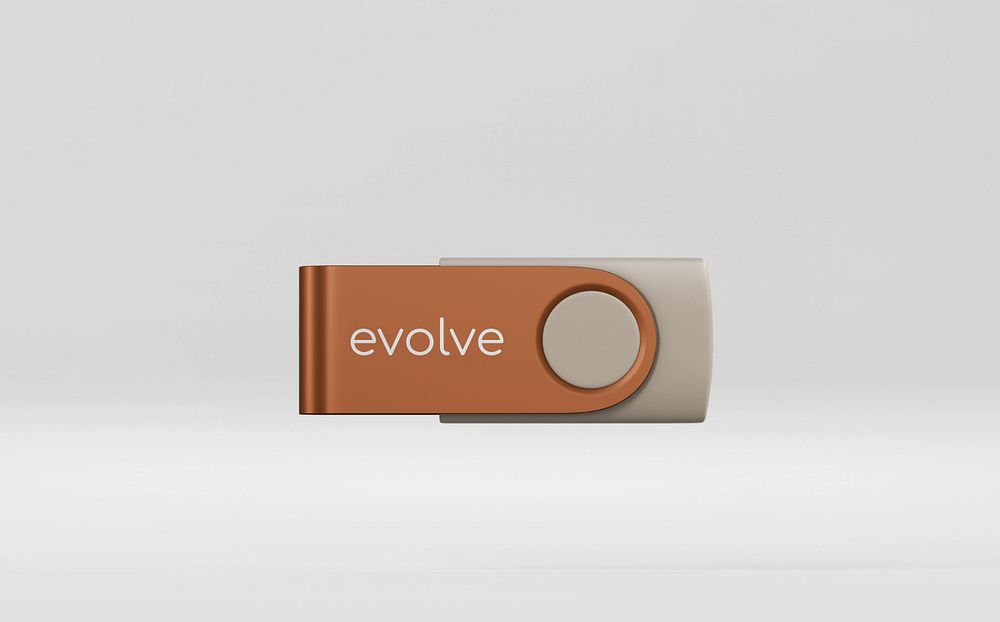 USB flash drive editable mockup