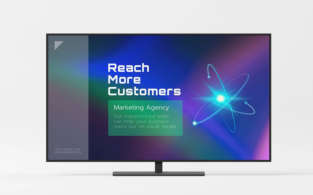 Smart TV screen editable mockup