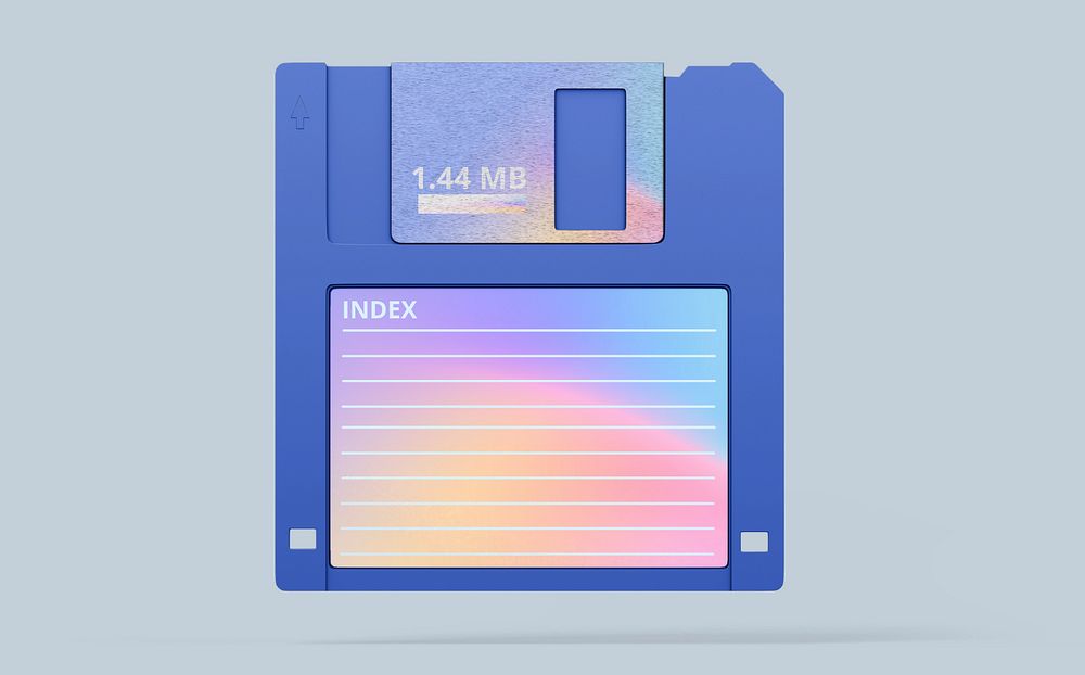 Floppy disk editable mockup