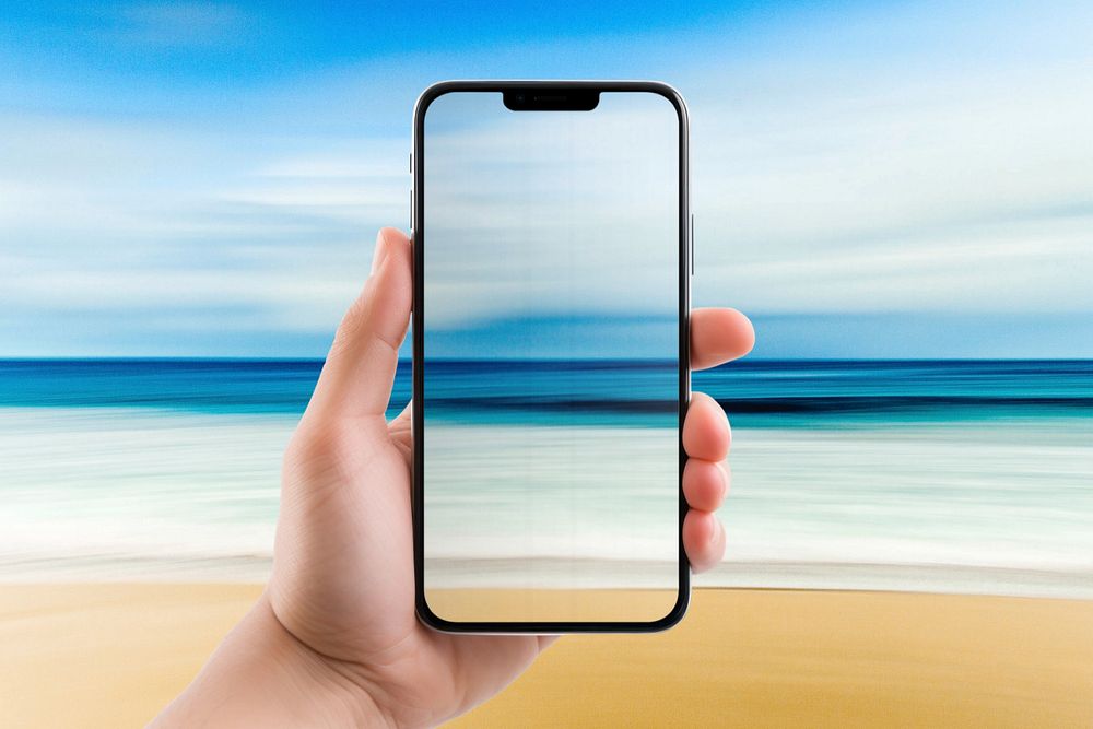 Smartphone screen editable mockup