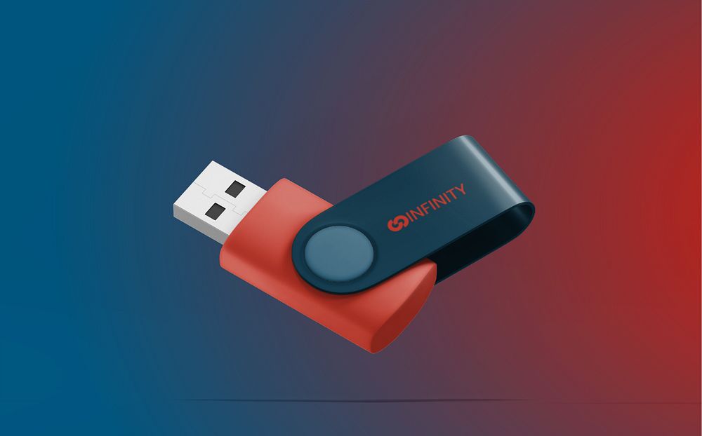 USB flash drive editable mockup