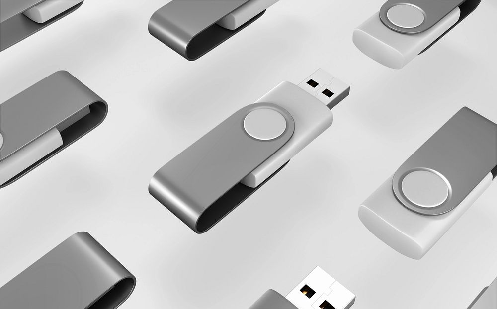 USB flash drive editable mockup