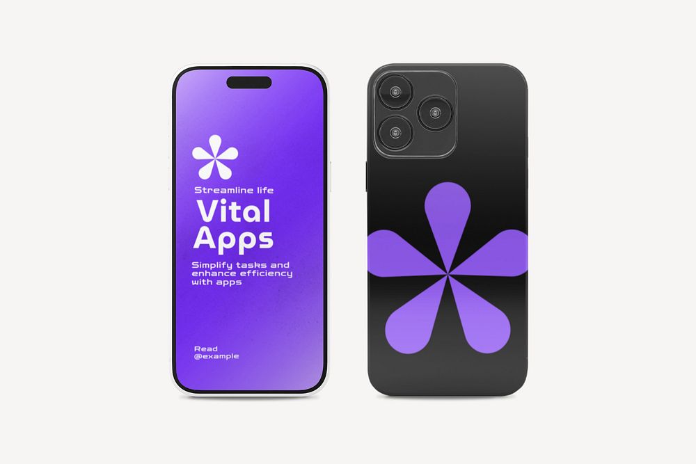 Mobile phone case editable mockup