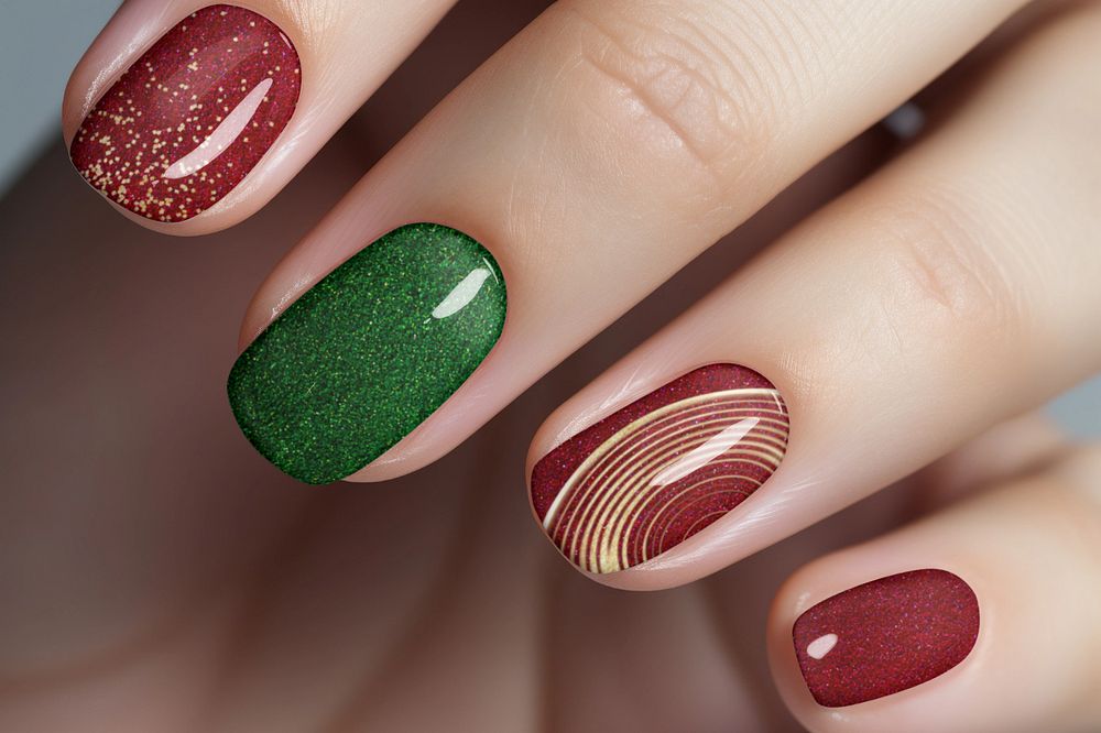 Nails manicure editable mockup 