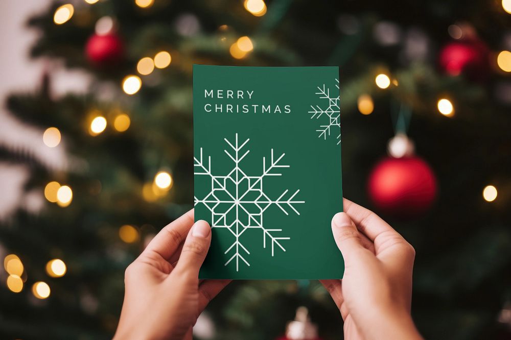 Invitation card editable mockup, festive design 