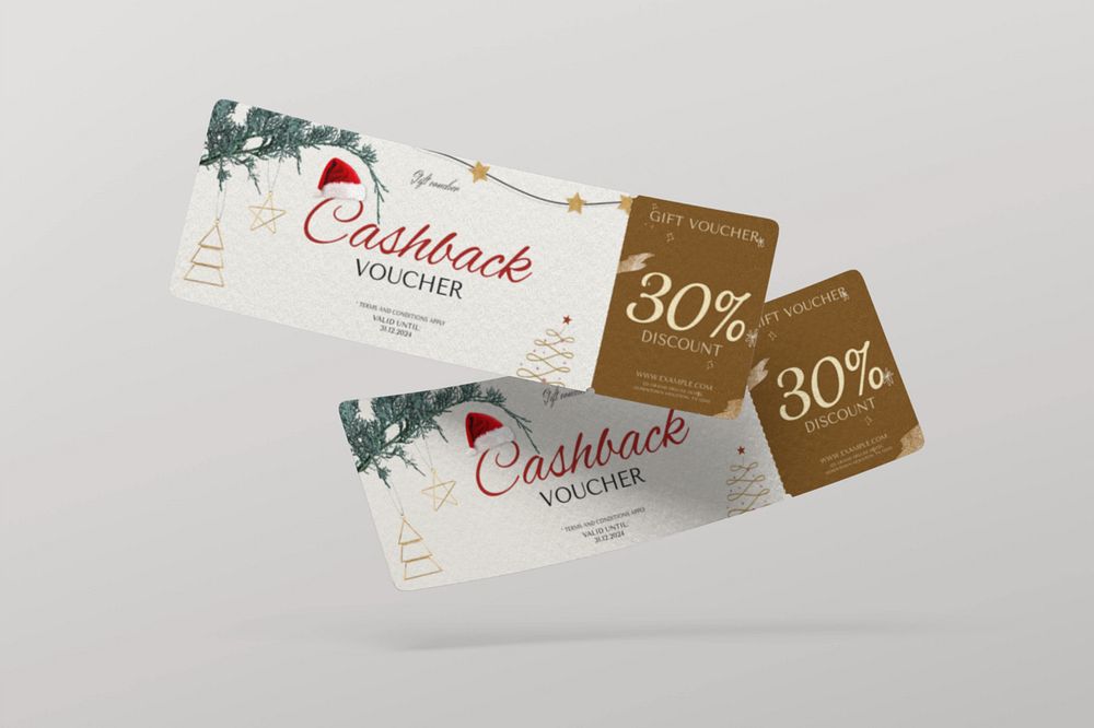 Gift voucher editable mockup 