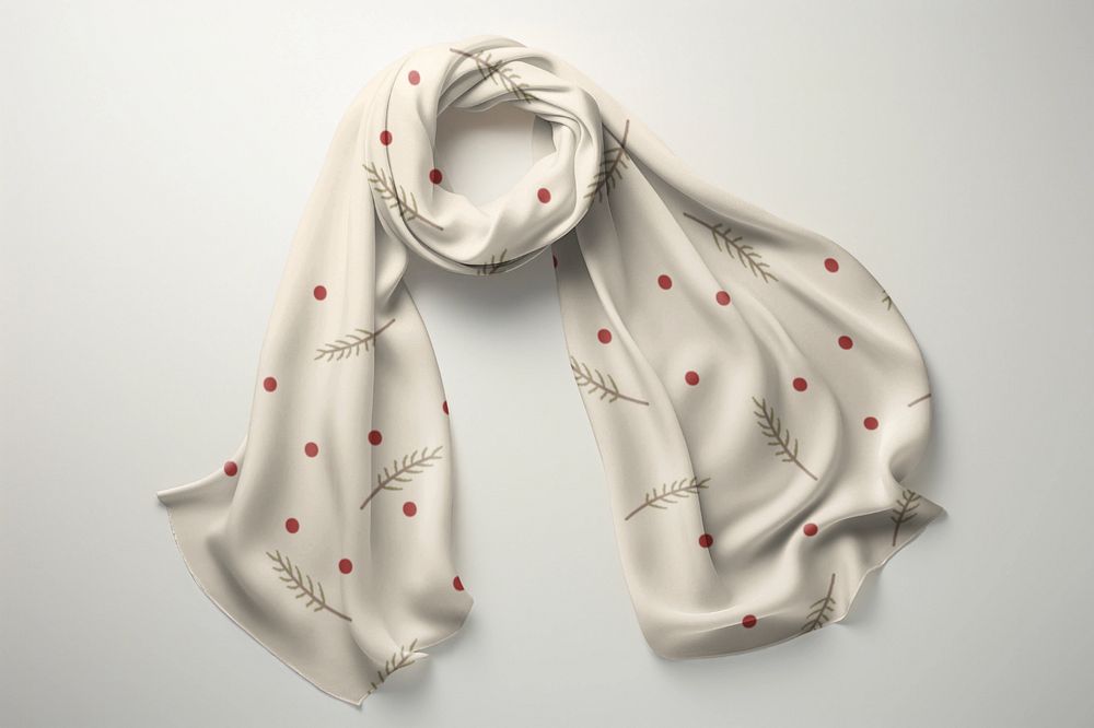 Silk scarf editable mockup 