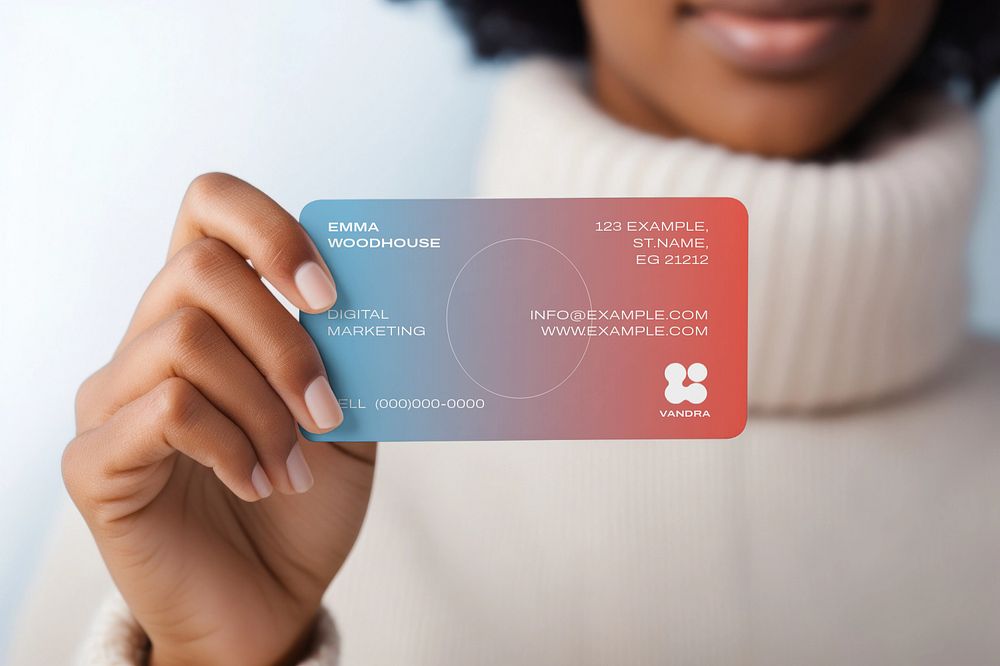 Business card editable mockup