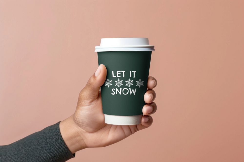 Paper coffee cup editable mockup