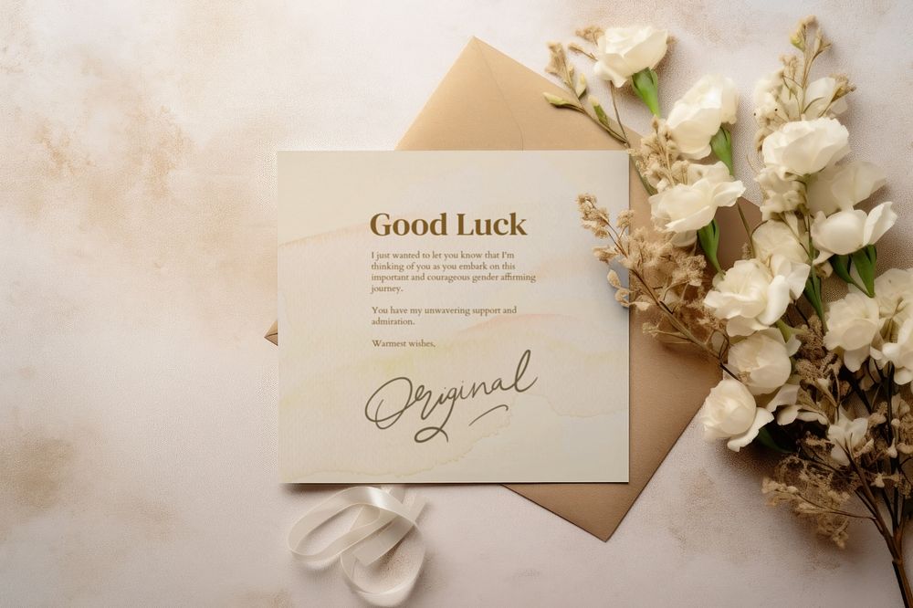 Floral card editable mockup