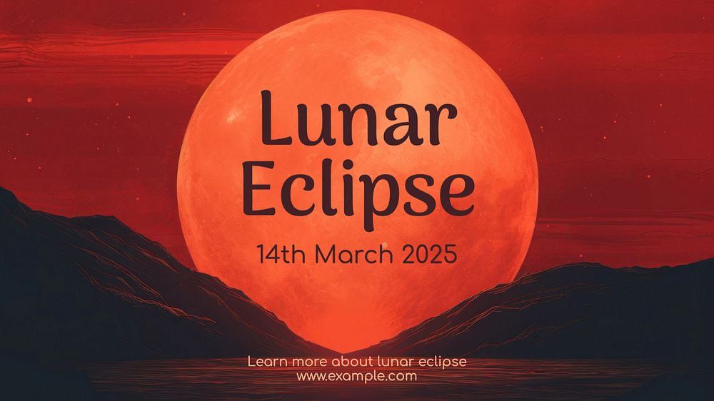 Lunar eclipse blog banner template