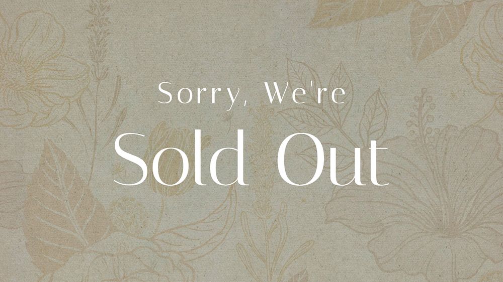 Sold out blog banner template